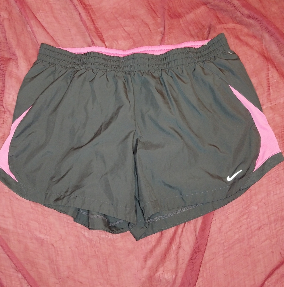 Nike Women's Black and Pink Running Shorts